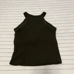 Uniqlo Halter Neck Sleeveless Bra Top Dark Green Small NWOT